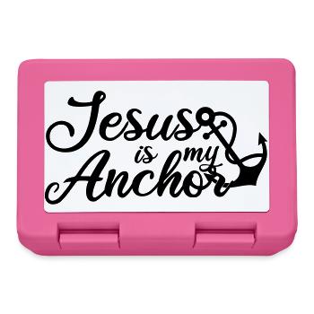 Jesus is my Anchor - Brotdose - Pink - Vorne
