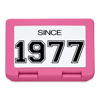 Depuis 1977 année de naissance ou d'évènement - Boîte à goûter - rose - Devant