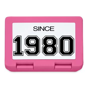 Depuis 1980 année de naissance ou d'évènement - Boîte à goûter - rose - Devant