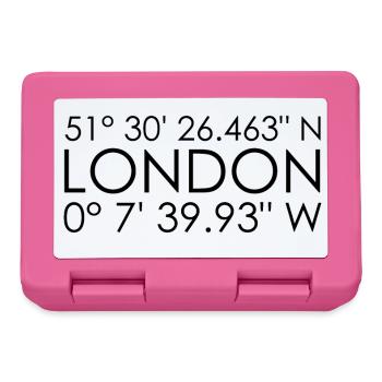 Coordonnées de Londres - Boîte à goûter - rose - Devant