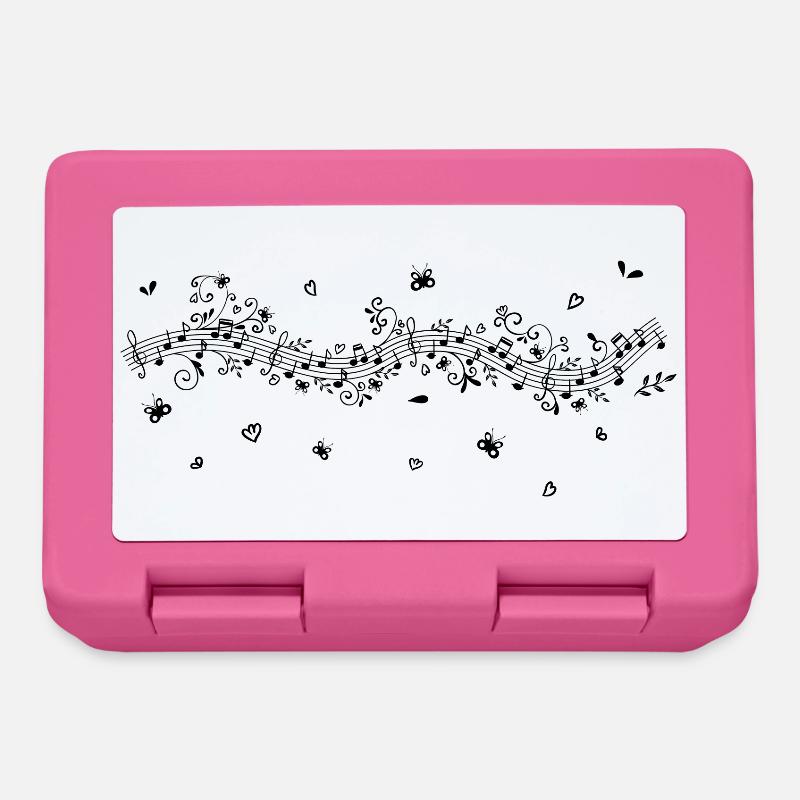 Musical notes - Lunchbox - pink