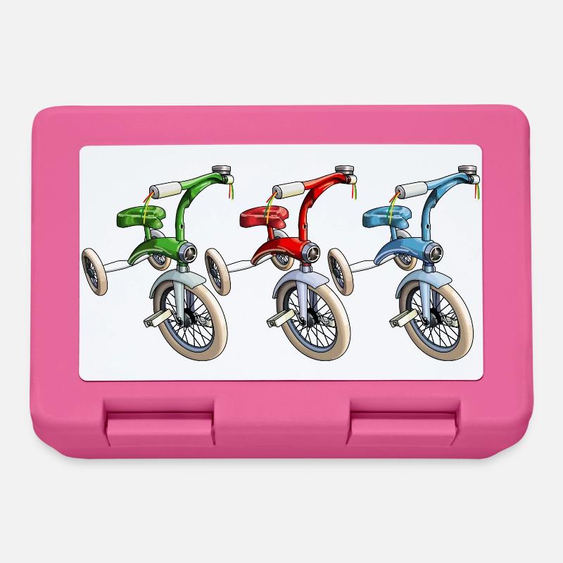 Tricycle riding - Lunchbox - pink