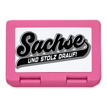 Sachse und Stolz drauf | Farben änderbar - Brotdose - Pink - Vorne