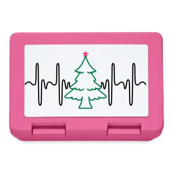 Heartbeat Christmas Tree (colors changeable) - Lunchbox - pink - Front
