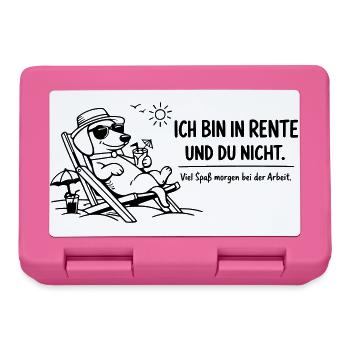 Funny Pensioner Picture Saying Dachshund - Lunchbox - pink - Front