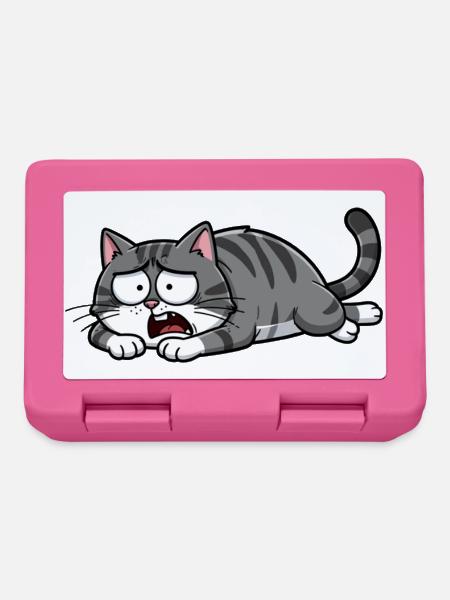 Lustige Katze Tigerkatze Katzenshirt Geschenk - Brotdose - Pink