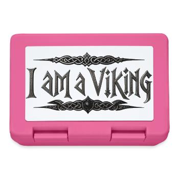 I Am A Viking – Celtic Knot Typography - Lunchbox - pink - Front
