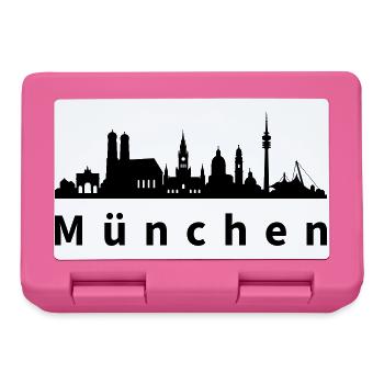 Skyline München - Brotdose - Pink - Vorne