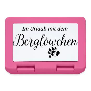  Löwchen: Im Urlaub mit dem Berglöwchen - Brotdose - Pink - Vorne