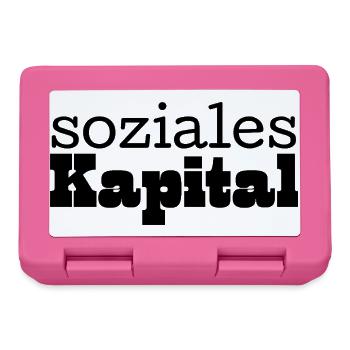 Soziales Kapital schwarz - Brotdose - Pink - Vorne