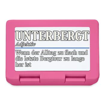 Alltagsflucht Bergtour Unterbergt Berge Wandern - Brotdose - Pink - Vorne