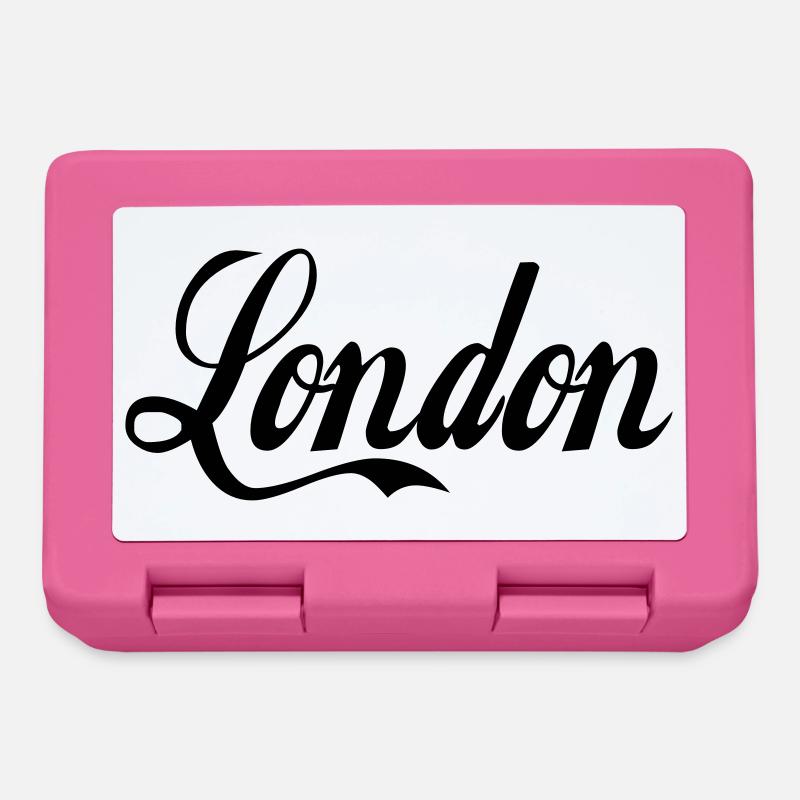 London - couleur personnalisable - Boîte à goûter - rose