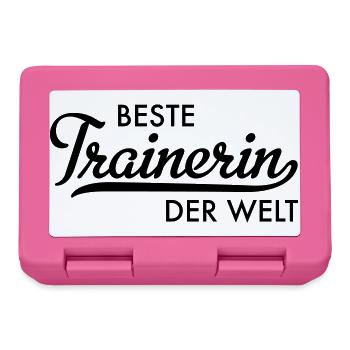 beste trainerin der welt - Brotdose - Pink - Vorne
