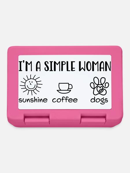 sunshine, coffee, dogs - Brotdose - Pink