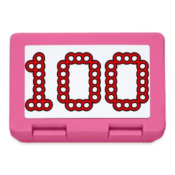 100. 100 YEARS. 100th ANNIVERSARY. BIRTHDAY 100 - Lunchbox - pink - Front