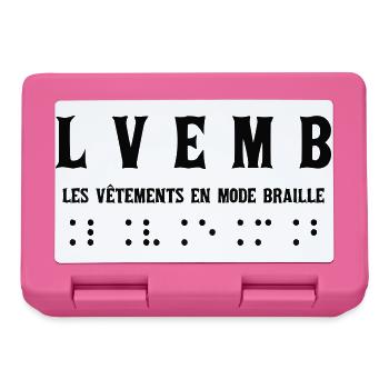 Elegante Braille-Mode für alle - Brotdose - Pink - Vorne