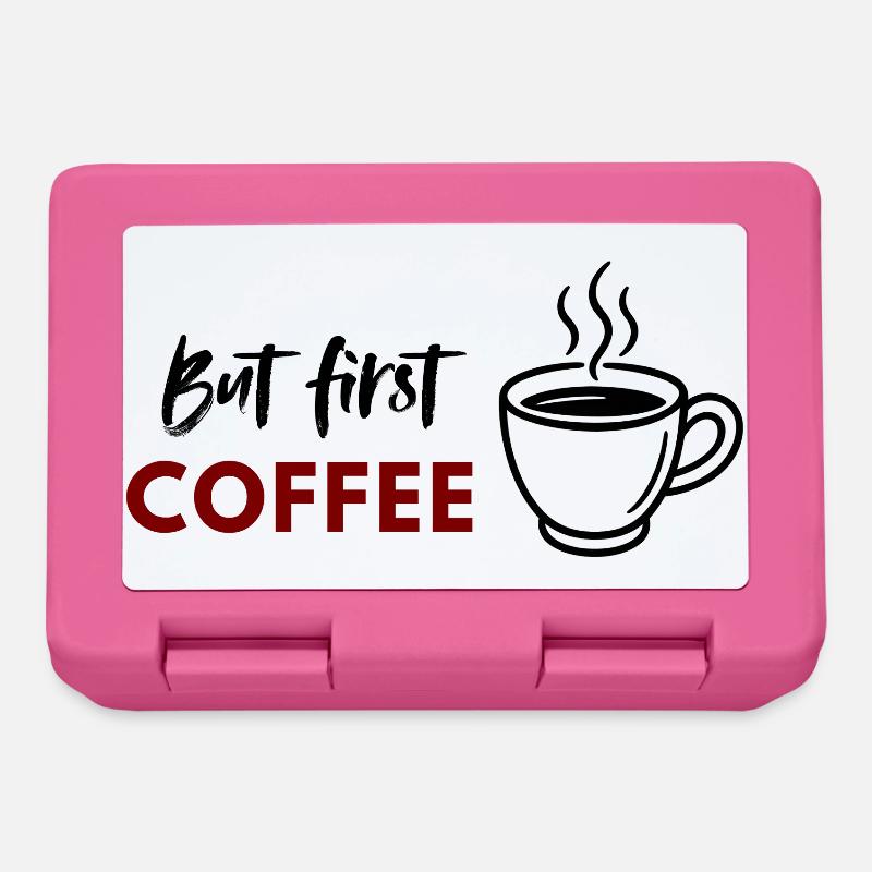 Mais d’abord imprimé Coffee - Boîte à goûter - rose
