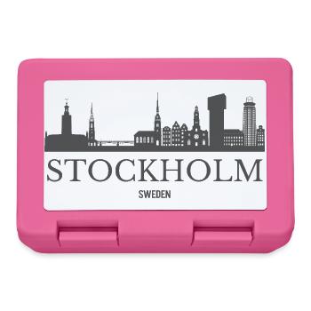 Stockholm Sweden, Stockholm skyline - Lunchbox - pink - Front