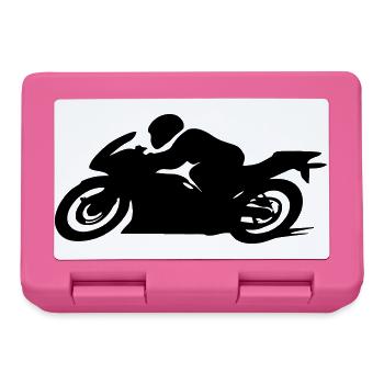 motocyclette - Boîte à goûter - rose - Devant