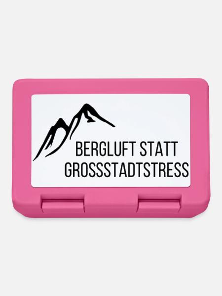 Bergluft Statt Großstadtdruck - Brotdose - Pink