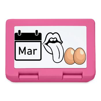 MRZ LCK EIER, Humor, MÄRZ LECK EIER  - Brotdose - Pink - Vorne