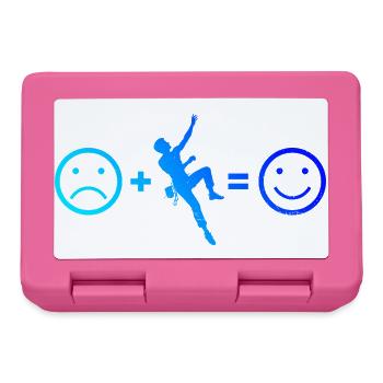 Geschenkidee für die Bouldererin mit Sportklettern - Brotdose - Pink - Vorne