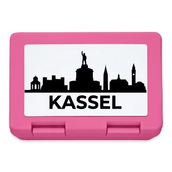 Kassel Wahrzeichen Silhouette skyline - Brotdose - Pink - Vorne
