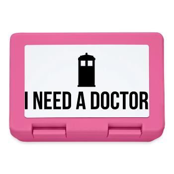 I need a Doctor - Lunchbox - pink - Front