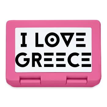 I LOVE GREECE - Lunchbox - pink - Front