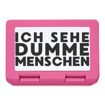 Ich sehe dumme Menschen - Brotdose - Pink - Vorne