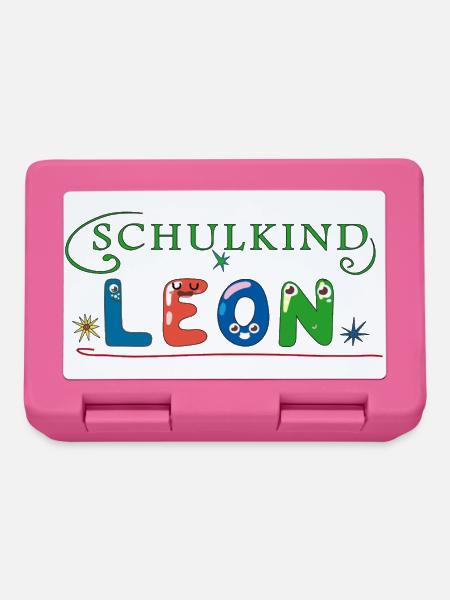 Schulkind Leon - Brotdose - Pink