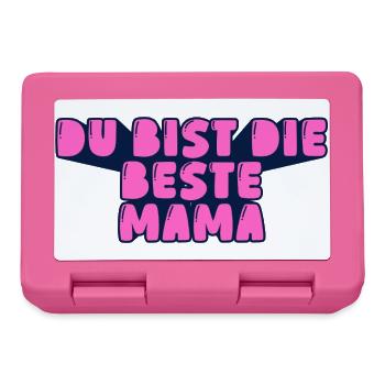 du bist die beste Mama - Brotdose - Pink - Vorne