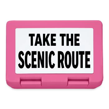 Take the scenic route Abenteuer Reise Spruch - Lunchbox - pink - Front