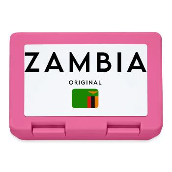 Sambische Flagge, elegantes minimalistisches Design - Brotdose - Pink - Vorne