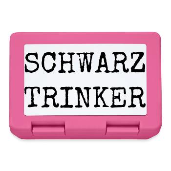 Schwarztrinker – Lustiges Kaffee Textdesign - Brotdose - Pink - Vorne