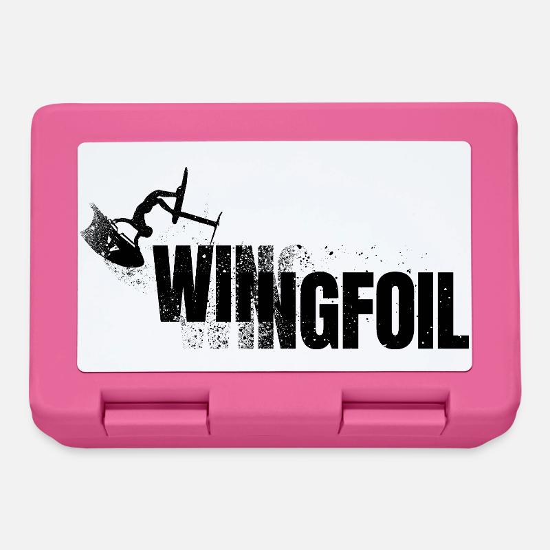 Wingfoiler mit Schriftzug - Brotdose - Pink