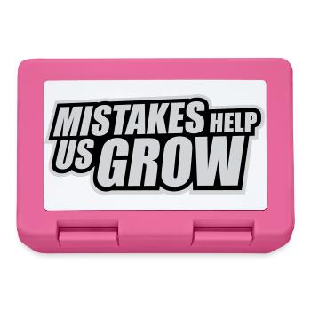 Mistakes Help Us Grow Lustig Motivational Wachstum - Brotdose - Pink - Vorne