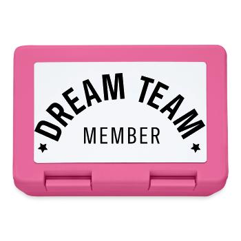 Geschenk mit gebogenem Text des Dream Team-Mitglieds - Brotdose - Pink - Vorne
