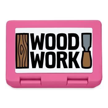 Wood Work Schriftzug Logo - Brotdose - Pink - Vorne