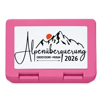 Alpenüberquerung 2026, Oberstdorf Meran, Wandern - Brotdose - Pink - Vorne