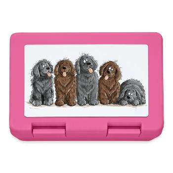 Neufundländer Hunde Rudel Newfie Hundeliebe Neufi - Brotdose - Pink - Vorne