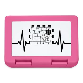 Handball Herzschlag Shirt – Tor im Puls - Brotdose - Pink - Vorne