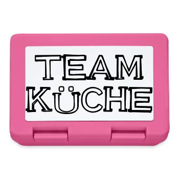 Team Küche Schriftzug handgezeichnet - Brotdose - Pink - Vorne