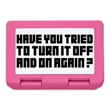 Turn it off and on again - Boîte à goûter - rose - Devant