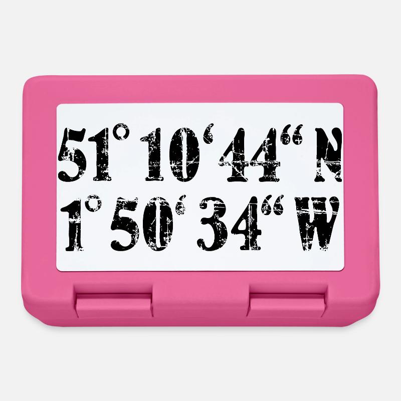 Stonehenge Coordinates Vintage Black (EU) - Lunchbox - pink
