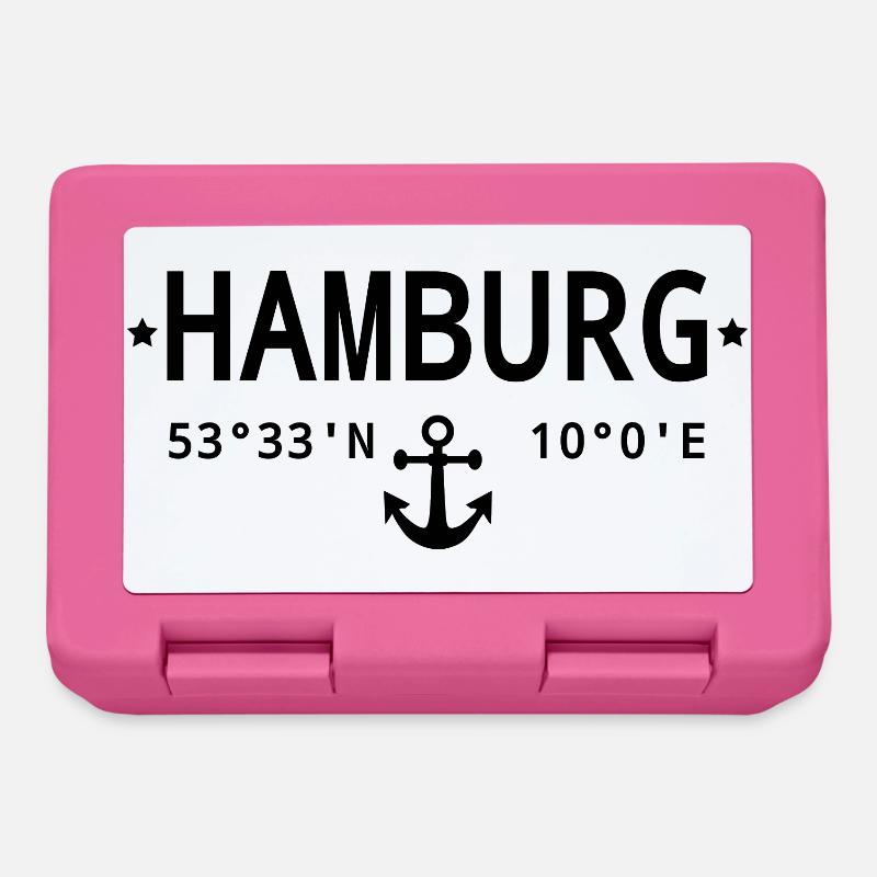 Coordonnées de Hambourg - Boîte à goûter - rose