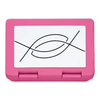 Zeichnung zwei Fische ineinander - Brotdose - Pink - Vorne
