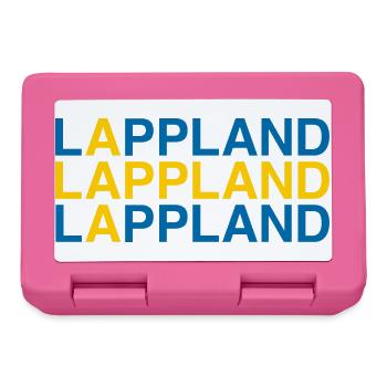 LAPPLAND Sverige Sweden Schweden Flagge - Brotdose - Pink - Vorne