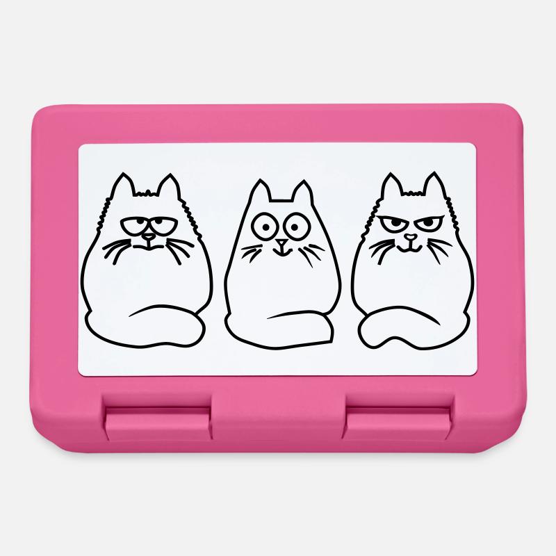 3 Katzen - Brotdose - Pink