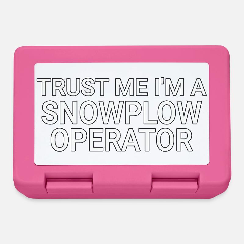 Snowplow Operator Trust Me Snow Plow Driver - Lunchbox - pink